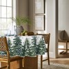 Artoid Mode Snowflakes Pine Trees Christmas Table Cloth, Round 140