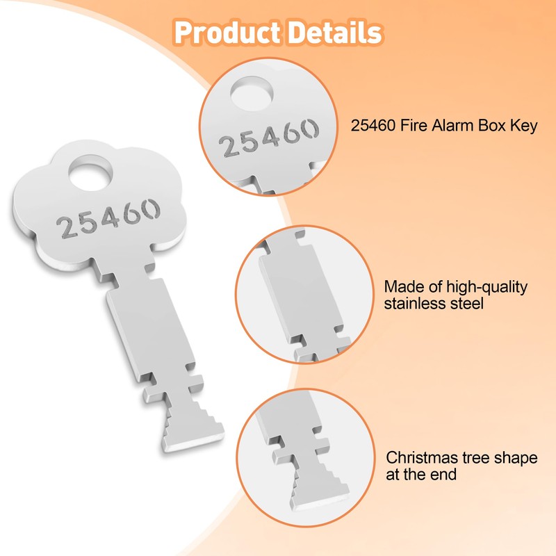 25460 Fire Alarm Box Key , Fits for Gamewell and