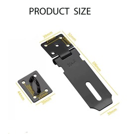 1 Stück Heavy Duty Schuppen Schloss Schnalle Tür Vorhängeschloss Hasp Edelstahl Vorhängeschloss Haspe Schuppen Türriegel für Tür Fenster Schrank mit einem Schraubendreher und einem Vorhängeschloss