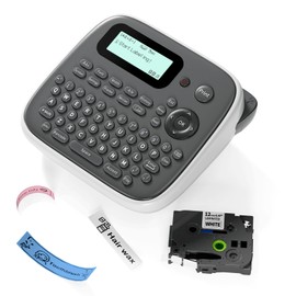 EazeID Label Maker, D210S Label Maker Machine with Tape-Waterproof, Portable Labeler Machine with Keyboard Stay Powered by Type-C, Multiple Symbols for Home Small Business School Kids Teachers Gifts