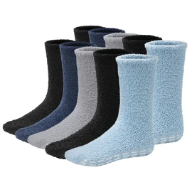 5/6 Pairs Mens Fuzzy Socks Grip Socks Microfiber Plush Sleeping Socks Soft Anti-Skid Solid Debra Weitzner
