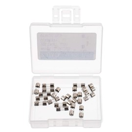 BOJACK Mini Fuse 3.6x10mm 5A 5amp 125V 0.14x0.39 Inch F5AL125V Fast-Blow Glass Fuses (Pack of 20)
