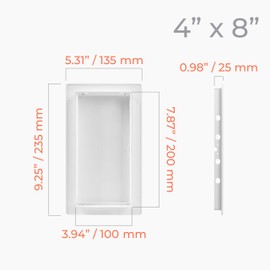 HVAC OV 4x8 Inch White Access Panel – ABS Plastic Rectangular Wall & Ceiling Access Door for Plumbing Electrical HVAC – Easy Install Indoor Panel for Drywall, Home Improvement and Maintenance
