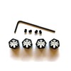 Union jack anti theft lockable tyre air valve dust caps