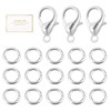 ALEXCRAFT 23 Pcs Lobster Clasps with Jump Rings Set S925