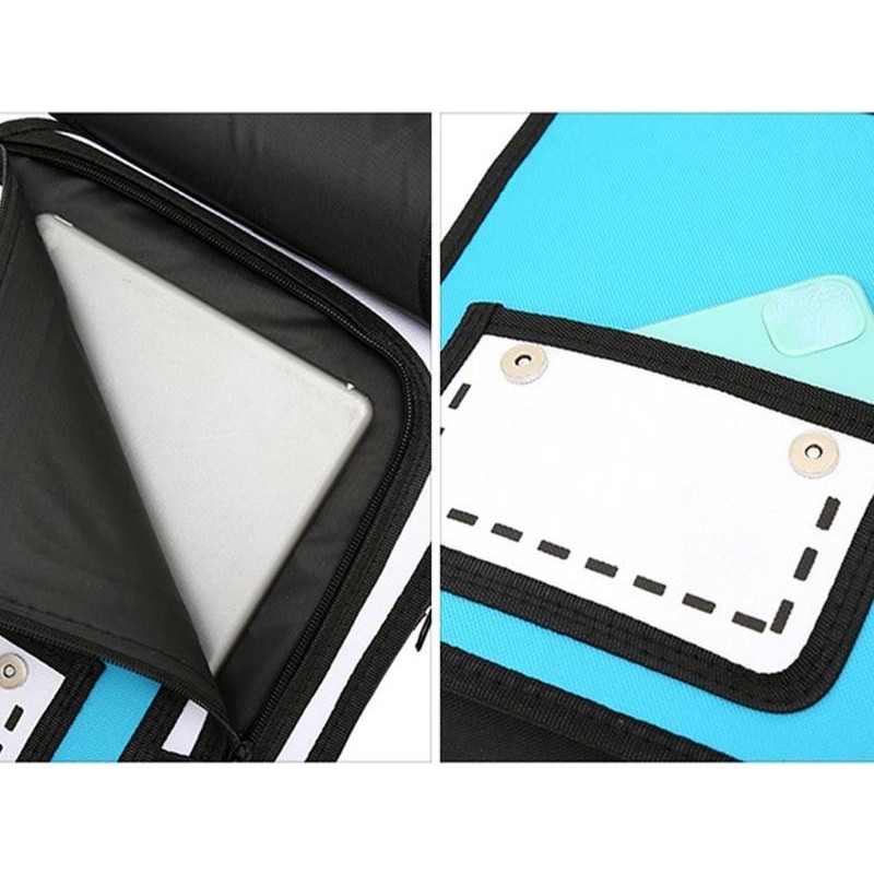 Kawaii Backpack Cute Cartoon 3D Jump Style 2D Drawing from