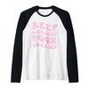 Keep Chasing Your Dreams Powerful Motivational Quote Saying Raglan Baseball
