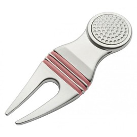 Silverline Golf Divot Tool Silver/Pink for Women with Replacement Ball Marker Magnetic