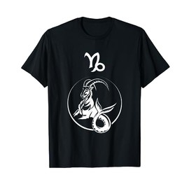 Capricorn Zodiac Horoscope Star Sign Astrology Goat Novelty T-Shirt