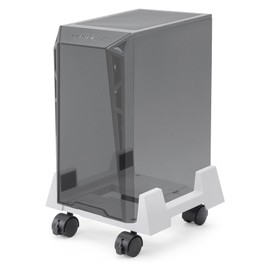 Sanwa Direct 100-CPU002 PC Stand, For Desktops, With Casters, Width 6.1 - 10.2 inches (15.5 - 26 cm), Stepless Adjustment, CPU Stand