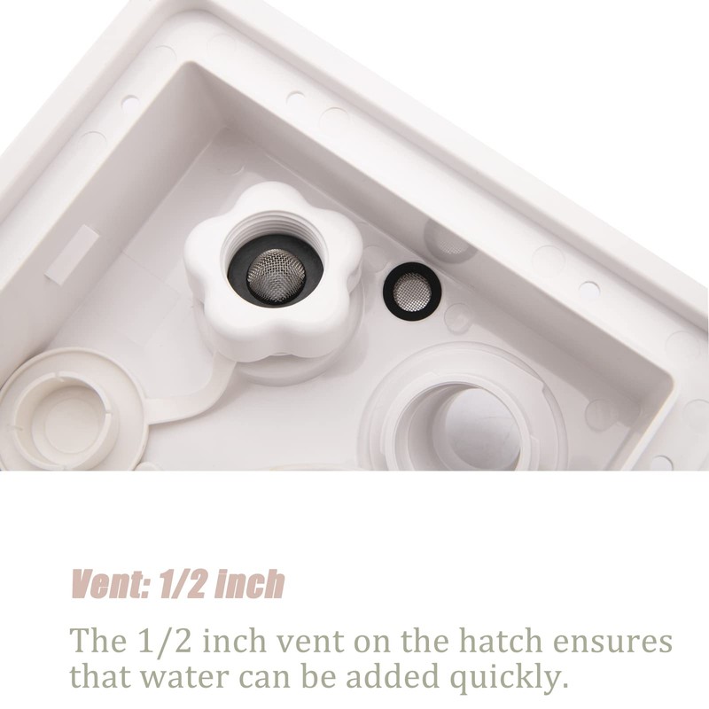 Gravity/City Water Inlet Hatch, White Gravity City Water Hatch Fill