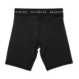 Fairtex Compression Shorts with Athletic Groin Cup (Black, Medium)