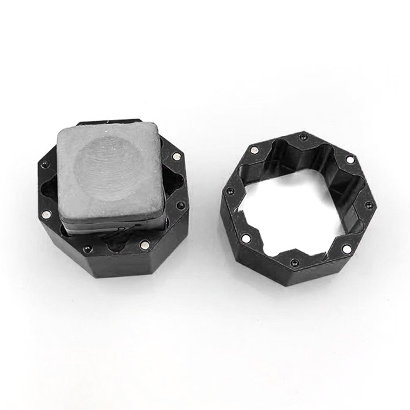 Cue Chalk Box Holder Aluminium Alloy Octagonal Universal Billiard Chalk