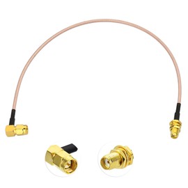 Superbat SMA Right Angle Cable 30cm,SMA Male Right Angle to SMA Female RG316 Coaxial Cable for 3G 4G LTE WiFi Antenna Analyzer Router LNA Module Ham Radio SDR Dongle 2-Pack