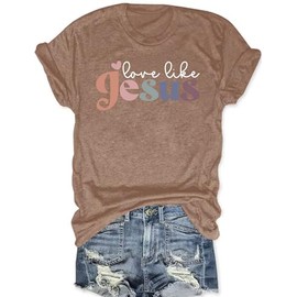 RECUTEWU Christian Shirts for Women: Funny Bible Verse T-Shirts Faith Religious Sayings Short Sleeve Blouse Tees