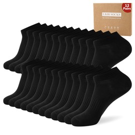 LBJR 12 Pairs Trainer Running Socks, Women Men Ankle Sportsocks, Low Cut Cotton Athletic Socks