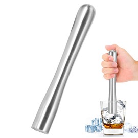 Bar Muddler, Cocktail Muddler, Mojito Cocktail Drinking Muddler, 18.5 cm, for Ice Cubes and Fruits (7.3 Inches)