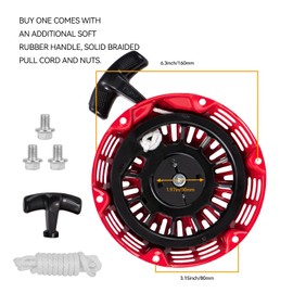 SOFO GX160 Pull Start Assembly - Compatible with Honda GX120,GX200,5.5HP,6.5HP Engine - w/Recoil Starter Rope,Handle Replace#28400-Z4M-306ZB,27400-Z1T-702 (Curved Steel Rod Pawls)