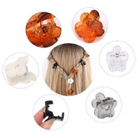 YISSION 20 Pcs Mini Flower Hair Clips for Girls Women Small Flower Claw Clips for Thin Thick Hair Tiny Hair Clips with Box Package Colorful Hair Accessories for Girls Women (5 Neutral Colors)