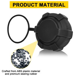 BESTAOO Fuel Filler Cover Tethered 2.85 inch ID, Capless Gas Cap Dirt, Water & Dust Cover and Fuel Funnel Bundle Compatible With Ford F150 2017-2019，Black