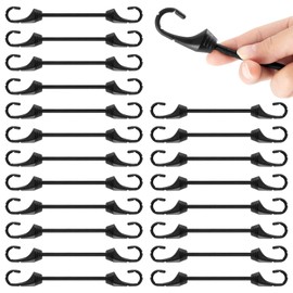 2 Inch Small Bungee Cord with Hooks,20 PCS Mini Bungee Cords Hooks with UV Resistant,5 MM Diameter Elastic Cords Bunjee Chords for Basic Securing