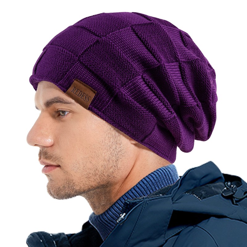 REDESS Beanie Hat for Men Winter Warm Hats Knit Slouchy