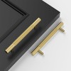 LONTAN 2 Pack Gold Handles for Cupboards 128mm Hole Centers