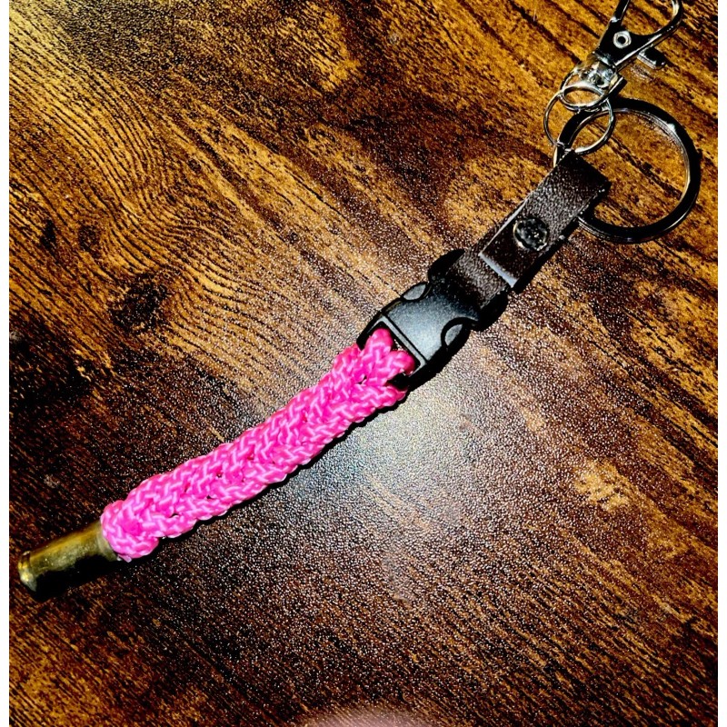 Fish bone EDC PINK!!! paracord bullet,, Keychain Paracord !!! all