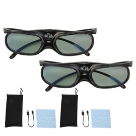 DLP Link 3D Glasses Rechargeable 144Hz Refresh Left Right Eye Rotation 3D Active Shutter Glasses for Projector