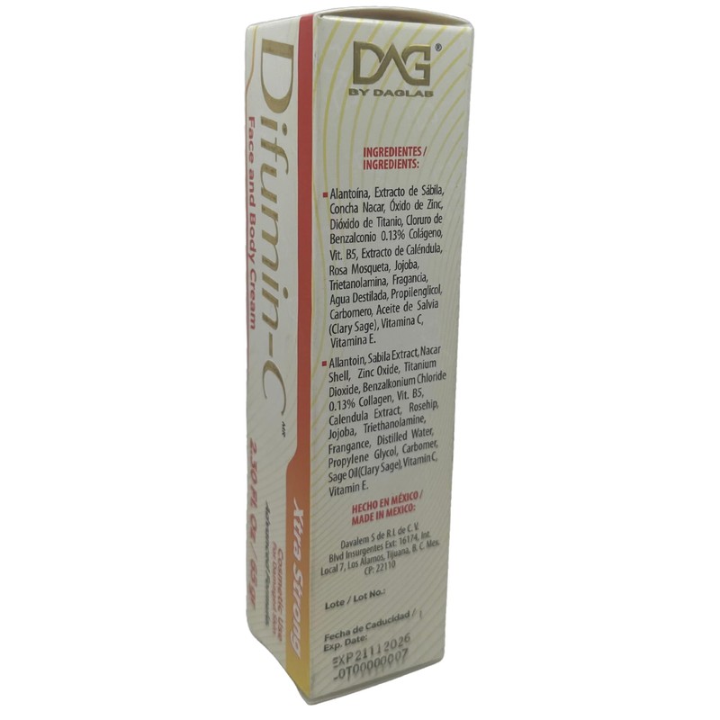 DAG BY DAGLAB Difumin-C 2.30 Fl. oz/ 65 gr Crema