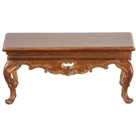 Dollhouse Victorian Coffee Table Walnut JBM Living Room Furniture 1:12 Scale