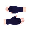 SATINIOR 2 Pair Unisex Winter Half Finger Gloves Knitted Fingerless