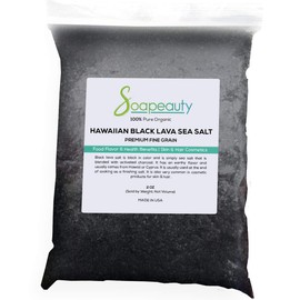 HAWAIIAN BLACK SEA SALT | 100% Natural Organic | Great Gourmet Finishing Salt & Perfect for Professional Skin, Hair & Bath Cosmetics | Fine Grain | Sizes 1 OZ to 3 LBS | (2 OZ)