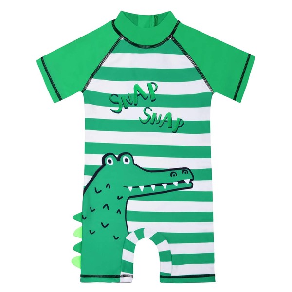 Cadocado Toddler Boy One Piece Swimsuit Half Zipper Bathing Suits