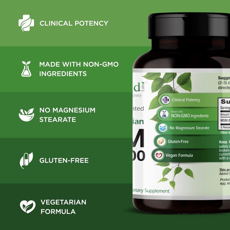 EMERALD LABS MSM 1000mg - Joint, Liver & Immune Support