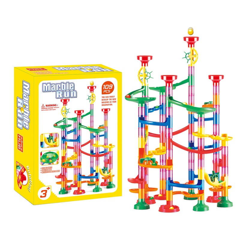 Marble Run Building Blocks DIY Three Dimensional Race Track Marble