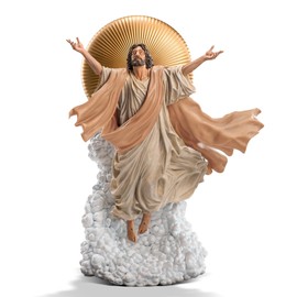 Syndicate Collectibles The Ascension of Jesus Christ 11-Inch Premium Polystone Statue Sculpture | 1:10 Scale Tan Robe Edition