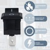 Innfeeltech 10 Pcs Black Mini Rocker Switch Black KCD1-101 2