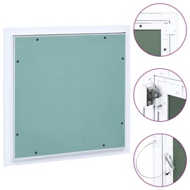 vidaXL Access Panel with Aluminum Frame and Green Plasterboard Design for Ceiling and Wall Inspection Openings - 11.8"x11.8"