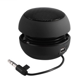 Portable Unique Retractable Speaker Outdoor Travel Music Subwoofer with 3.5 mm Audio Cable for Tablet MP3 MP4 MP5 Mobile Phones Computer (Black)