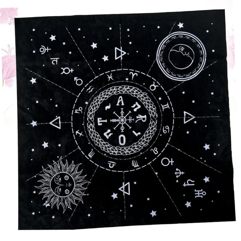 BIUDECO Divination Cards Tablecloth Lightweight Pagan Altar Cloth for Home
