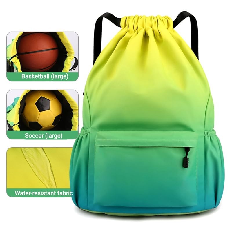 Drawstring Backpack Yoga Gym bag,waterproof small sackpack for sports beach