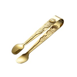 Ragyzity Mini Serving Tong, 4Inch Rose Stainless Steel Sugar Cube Tong, Ice Tongs Stainless Steel Gold Tong Small Tong Kitchen Tongs Mini Serving Utensils for Appetizers, Charcuterie