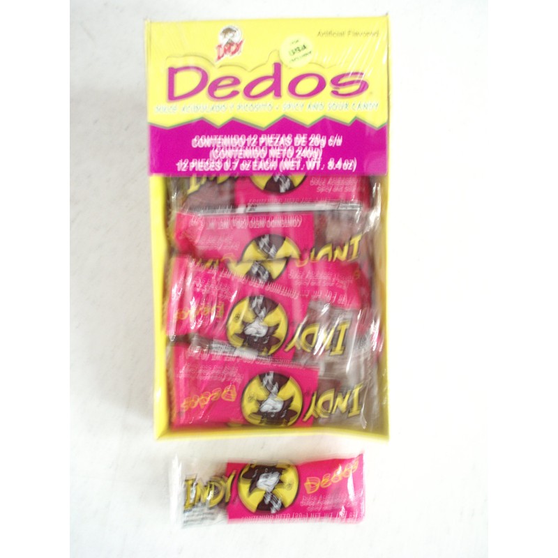 6x Dedo Indy Spycy And Sour Candy 12-pcs each box