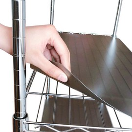 BRIAN & DANY Wire Shelf Liner 14" X 30", Heavy Duty Shelf Liners for Wire Shelving, Waterproof Protector Mats, Set of 5, Charcoal