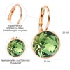 925 Ohrringe Rosegold Grün Kristalle Peridot Sterling Silber vergoldet NOBEL