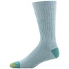 GOLDTOE Men's Harrington Crew Socks, Multipairs, Washed Aqua Assorted (6-pairs),
