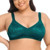 Deyllo Women's Full Coverage Plus Size Comfort Minimizer Bra Wirefree