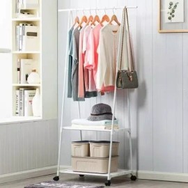 Total Supplier Rack Triangular Closet Tendedero Perchero Doble Con Llantas