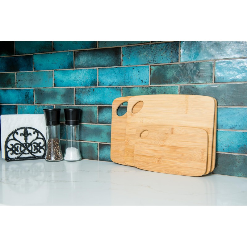 Lipper International 839 Bamboo Wood Thin Cutting Board with Oval